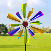 44"" Butterfly Garden Wind Spinners for Yard and Garden Metal Outdoor Stake Garden Yard Gem Spinner 
