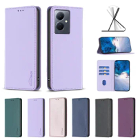 Magnetic Buckle Flip Card Slot Leather Phone Case for Vivo Y11 Y17 Y12 Y15 Y20 Y21 Y21S Y33S Y27 4G Y35 4G Y22S Y78 5G Y36 Cover