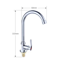 New Kitchen Basin Water Faucet Single Cold Tap Stainless steel 360 Degree Swivel Spout Bathroom Basin Faucets For Home Tool CP13