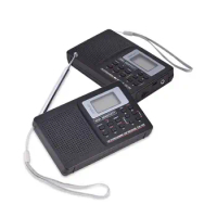 VBESTLIFE Mini Radio FM/AM/SW/LW/TV Sound Full Band Receiver Pocket Portable Alarm Clock Stereo Radio with 3.5mm Earphone