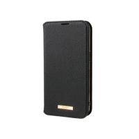 【Gramas】iPhone 13 Pro 6.1吋 Shrink 時尚工藝 掀蓋式皮套(黑)