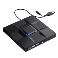 External CD and DVD Player Game Burner DVD External USB 3.0 Type C CD Writer Reader for PC Laptop