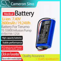 CameronSino Battery for Terumo TE-SS800 Infusion Pump fits Terumo 4YB4194-1254 Medical Replacement battery 2600mAh/19.24Wh 7.40V
