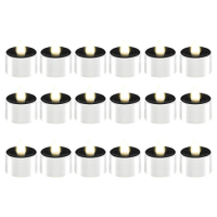 18 Pieces Solar Tea Light Candles Flameless Outdoor LED Waterproof Tealight Rechargeable Candles