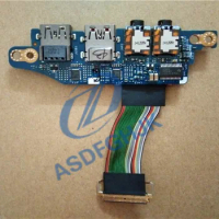 new original FOR DELL FOR Alienware 17 R2 USB Audio Circuit Board &amp; cable 4RWN1 04RWN1 DC02C009C00 LS-B758P 100% Test ok