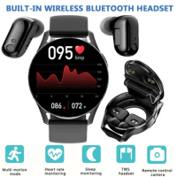 2023 New X7 Men Smart Watches TWS 2-in-1 Wireless Bluetooth Dual Headphone Call Smart Watch 360 * 360 HD Touch Screen Smartwatch
