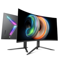 1K Full HD 32 inch 75Hz curved frameless gaming monitor with low price