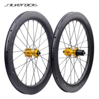 SILVEROCK SR50 Carbon 406 451 20" 1 1/8" 20in Wheel Disc Brake For AIRA JAVA FNHON Folding Bike Hight Rim Wheelset
