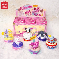 MINISO Blind Box Disney Animal Friends Cup Cake Storage Jar Ornaments Desktop Decoration Model Children's Toys Birthday Gift