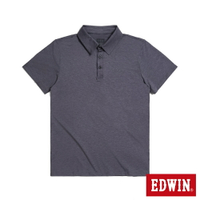 EDWIN 男款 涼爽系列 印花短袖POLO衫 (黑灰色)