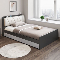 單人床1米2家用經濟型箱體床榻榻米矮床北歐小戶型臥室收納儲物床