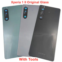 Gorilla Glass For Sony Xperia 1 II 100% Original New Battery Cover Hard Back Door Rear Housing Case + Camera Lens + Adhesive