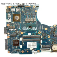 For ASUS N551VW G551V G551VW FX551V FX551VW N551V REV2.0 laptop motherboard mainboard 100% test OK I7-6700HQ cpu GTX960M