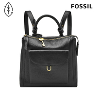 送禮首選★FOSSIL Parker 真皮迷你後背包-黑色 ZB1797001【美國時尚品牌】 附防塵袋+提袋【全館滿額折價★FOSSIL全系列包夾送美妝蛋】