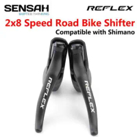 SENSAH REFLEX STI 2x8 Speed Road Bike Shifter Brake Lever Bicycle Derailleurs SHIMANO rear derailleur Sora Tiagra Claris