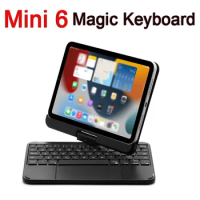 Magic Keyboard Case For iPad Mini 6 Magnetic Cover Funda Backlight Foldable 360-degree Rotatable Keyboard Bluetooth Keyboard