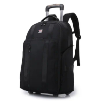Men travel Backpacks with wheels Men Business Trolley backpack bag luggage bag Mochila Oxford Rolling Baggage Man Backpack bags