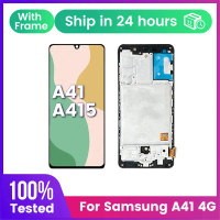 หน้าจอ LCD, สำหรับ SAMSUNG A41 4G, A415, A415F, A415F/DS, ชุดประกอบ Digiziter, หน้าจอ LCD พร้อมกรอบ,
