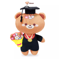 Istana Boneka Wisuda Bring Me Flower Bear STD With Toga Graduation Bahan Lembut Lucu Mungil Printing