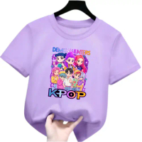 เสื้อยืด K-POP DEMON HUNTER รุ่น RAME สำหรับเด็กผู้หญิงและเด็กชาย อายุ 3–16 ปี
