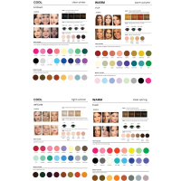 Personal color แผ่น chart โทนสี 4 ฤดู (4 seasons) สำหรับวิเคราะห์สี Personal color คําแนะนําผลิตภัณฑ