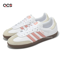 adidas 休閒鞋 Samba OG W 女鞋 白 粉紅 德訓鞋 復古 愛迪達 JI2677
