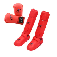Leg and Foot Protector Taekwondo Sparring Gear Set, Shin Guard, Women Bands, Palm Boxing Gloves, Karate Shoes, MMA, Kids, Child