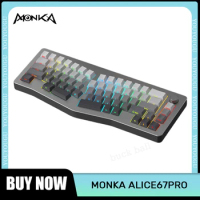 Monka Alice67pro Mechanical Keyboard Kit 3Mode USB/2.4G/Bluetooth Wireless Keyboard Kit Gasket RGB Backlit Hot-Swap Keyboard Kit
