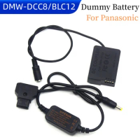 D-TAP Adapter Cable+DCC8 DC Coupler BLC12 Dummy Battery for Panasonic FZ2500 FZ1000 FZ300 G7 G6 G5 G85 GH2 GH2K Camera