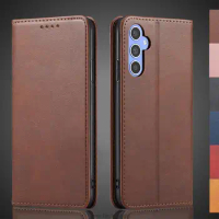 Magnetic attraction Leather Case for Samsung Galaxy A34 5G Holster Flip Cover Case A34 5G Wallet Phone Bags Fundas Coque