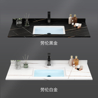 Toilet Cabinet Waterproof With Mirror Stainless Steel Bathroom Cabinet With Mirror Sink "Light Luxury Stone Plate Modern Simple Solid Wood Stable Load-Bearing Wear-Resistant Pressure-Resistant 2 dian  浴室柜