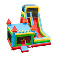 Inflatable trampoline bounce slide combo commercial bouncy castle jumping inflatable bouncer for kids