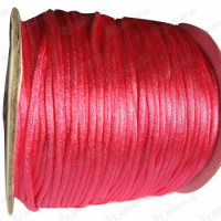1.5mm DK Pink Rattail Satin Nylon Cord Chinese Knot Beading Cord+Macrame Rope Bracelet Cords Accessories 80m/roll