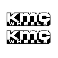 2pcs for KMC Wheels Vinyl 9" Decals Black JDM XD Series Stickers