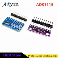 I2C ADS1115 16 Bit ADC 4 channel Module with Programmable Gain Amplifier RPi Blue / Purple Board