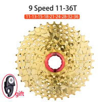 ZTTO MTB Road Bicycle Gold Cassette Spocket 8/9/10/11 Speed Freewheel Bike Parts Mountain Golden 8v 9v 10v 11v K7 Flywheel