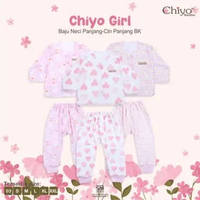 [TOMS] CHIYO BABY (3stel) Stelan Baju Panjang (Kancing Depan) + Celana Panjang Motif Terbaru GIRL | 