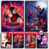 Disney Spider Man 5d Diy AB Diamond Painting Kit Embroidery 2023 New Movie Comics Art Cross Stitch Mosaic Home Decor Kids Gift