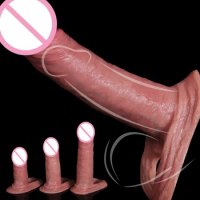 Silicone dildo Reusable Condom Cock Sleeve Realistic Penis Sleeve Artificial Dick Enlargement Extender Delay Ejaculation