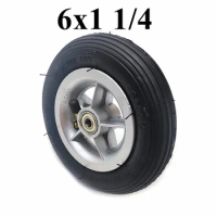 6 Inch 6x1 1/4 Inner Outer Tyre 6*1 1/4 Inflation Wheel Wheelchair Pneumatic Gas Mini Electric Scooter Parts