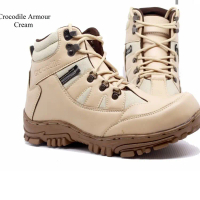 Sepatu Junsank Ujung Besi Armour Krem Proyek Safety work Kerja Lapangan Murah Gak Murahan Shoes Blac
