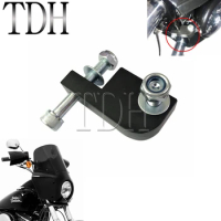Motorcycle Black Headlight Extension Block 39mm-49mm Fork fairing Relocation Extender Bracket for Harley Sportster Dyna FXDL