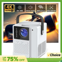Karbeen T2 Pro Android Smart Mini Projector 300ANSI Lumen Portable Projector 4K with WIFI Bluetooth 1080P Home Movie Theater