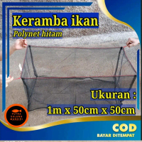 Keramba Ikan K15050 Polynet Hitam 1x50x50 Siap Pakai Plus Tali Pengikat - Umpan