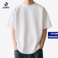 JDEN Oversized T-shirt 270gsm (Unisex) - 100% Cotton Tshirt Men Women 40-120KG Plus Size - Men's/Wom