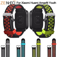 Silicone Wristband Strap for Xiaomi Huami Amazfit bip Youth Lite Watch 20mm Replacement Watch band Smart Accessories watch strap