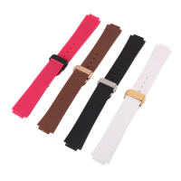 Watch accessories soft silicone watch belt waterproof rubber strap suitable for HUBLOT Hublot female convex 21*15*18mm