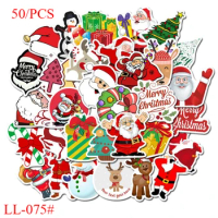 LL-075# 50/pcs Christmas Collection PVC Graffiti sticker Classic Creative Design collection Gift High quality Printing