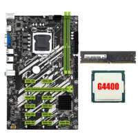 B250 BTC Mining Motherboard with 4400CPU+8G DDR4 RAM 12 PCI-E Slots LGA1151 DDR4 RAM SATA3.0 USB3.0 VGA+HD for BTC