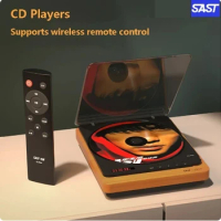 High-end Wooden CD Player Audiophile HD Lossless Portable CD Walkman Wireless Bluetooth Support Remote Control HIFI Music Player